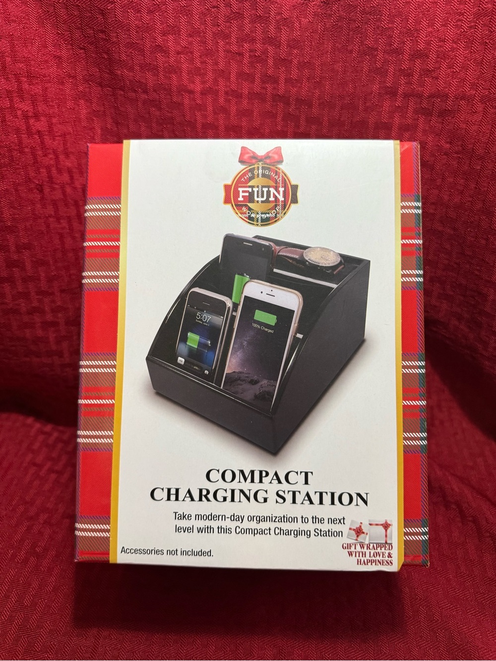 Compact Charging Station Organizer - Black